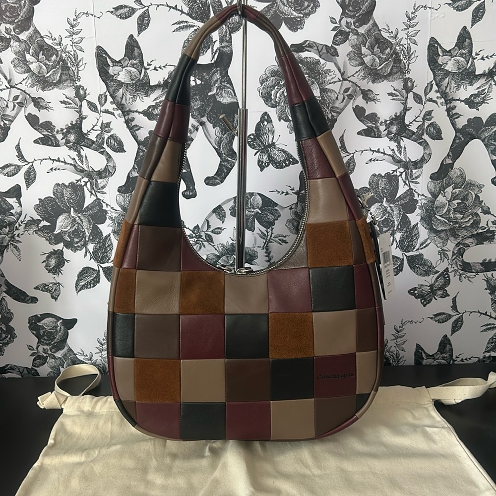 Coach Coachtopia Alter/Ego Crescent Shoulder Bag In Suede & Leather *NWT*